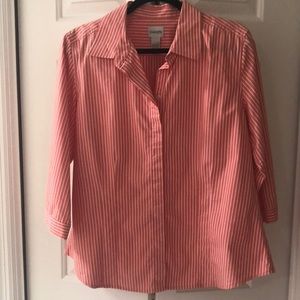 Chicos cotton blend shirt in size 2/L
